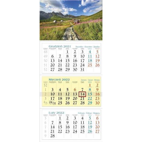2024 Kalendarz Trójdzielny Lucrum Tatry